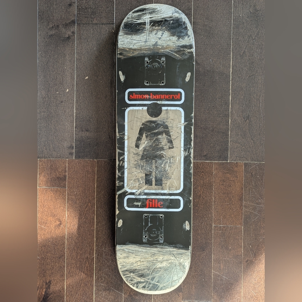 Black Skateboard Deck with Graphic Design